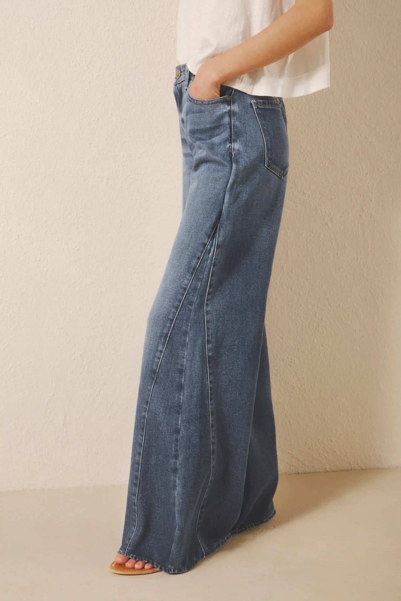 JEAN OXFORD PATCH BLUE