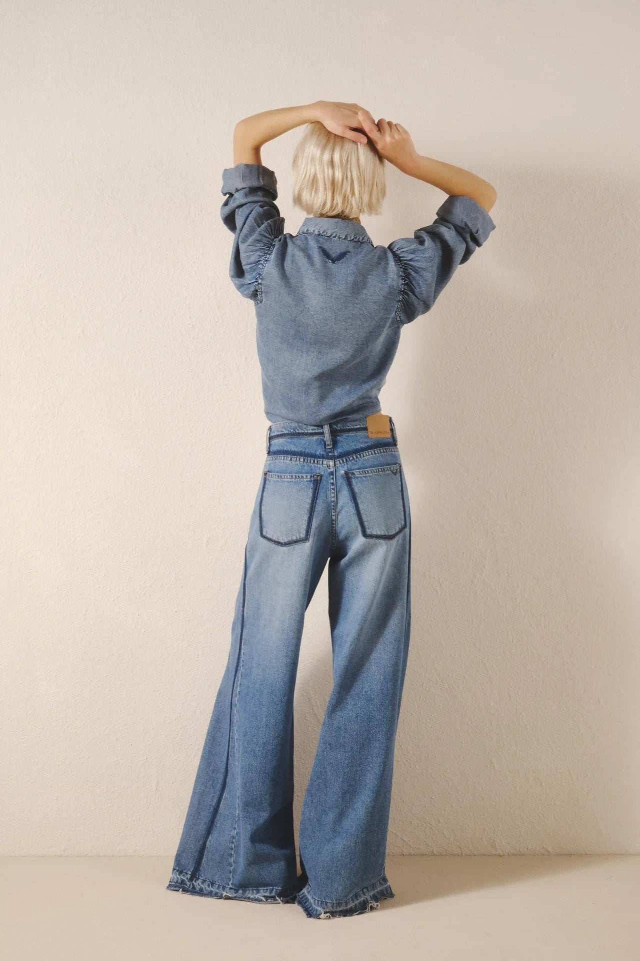 JEAN OXFORD PATCH REED BLUE