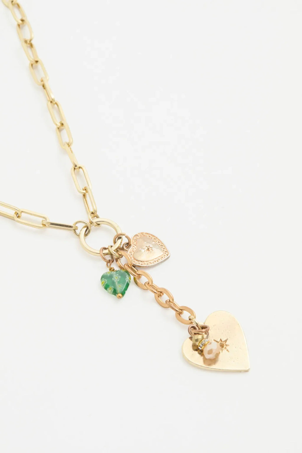 COLLAR TRI HEART STRASS